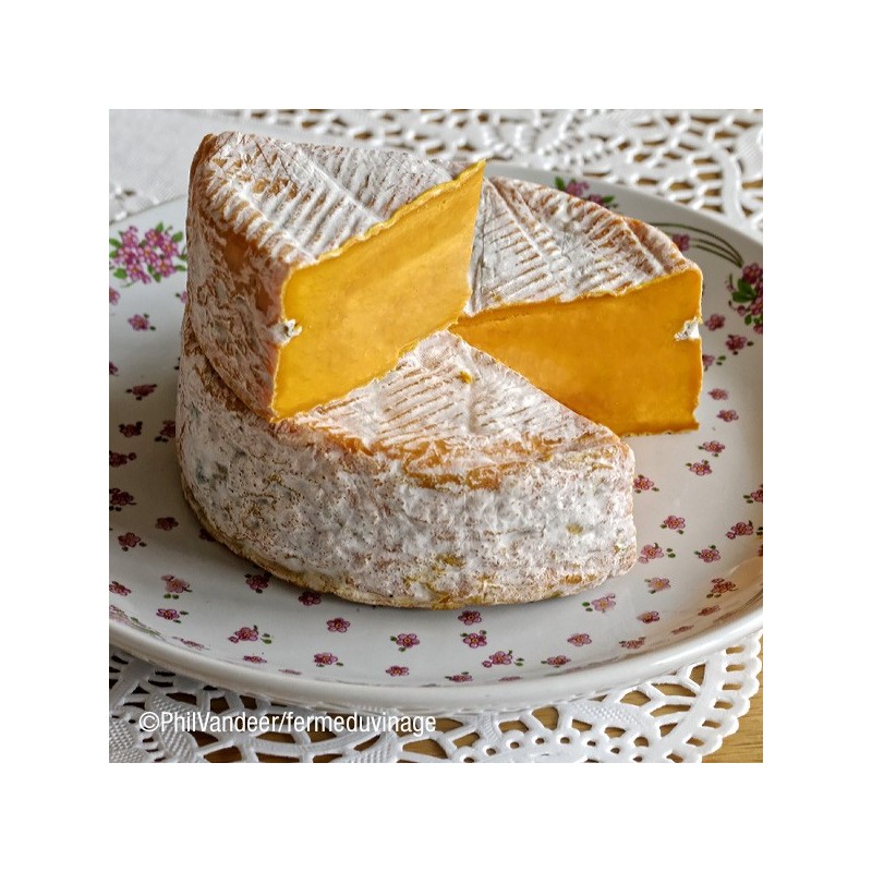 Le Jolirond, fromage fermier à pâte molle à croûte lavée réalisé avec du lait de vache Le Jolirond, fromage fermier à pâte molle à croûte lavée réalisé avec du lait de vache